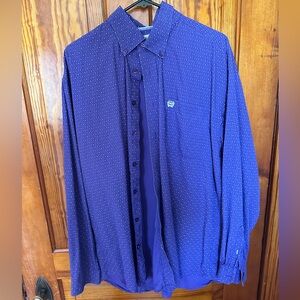 Cinch Long Sleeve Purple Button Down